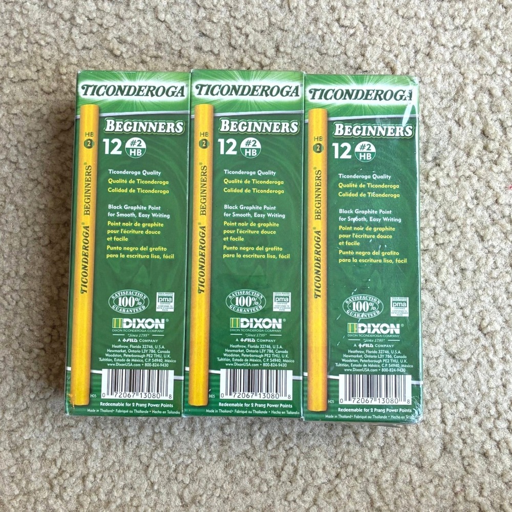 Ticonderoga Oversized Beginners Pencils Kids 72ct Large No 2 HB 13080